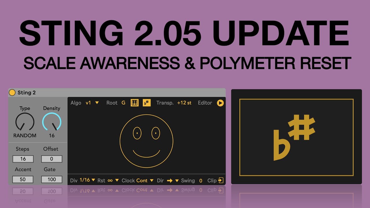 Sting 2.05 - Scale Awareness & Polymeter Reset (Ableton Live / Max For Live / Push 3)