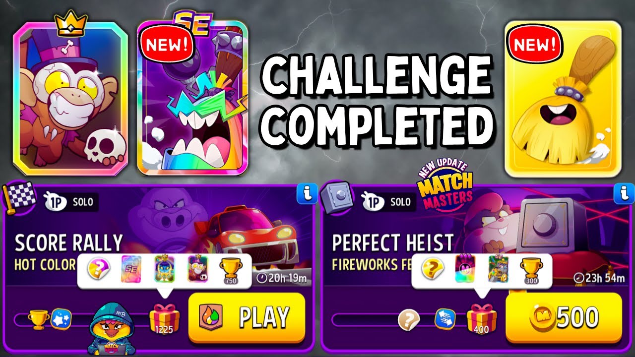 2 Solo/ Hot Color Score Rally 1225 points/ Fireworks Festival + Bombs Away Perfect Heist 400 points