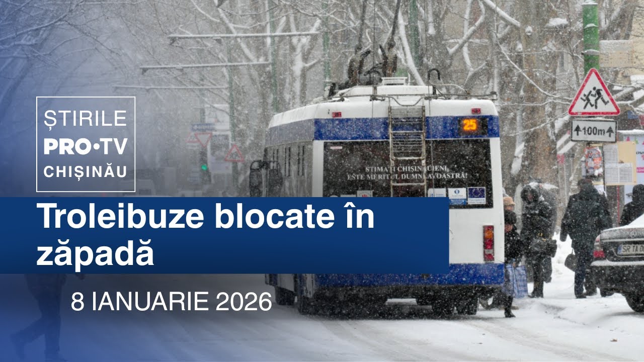 Știrile PRO TV (20:00) | TROLEIBUZE BLOCATE &Icirc;N ZĂPADĂ | Moldova