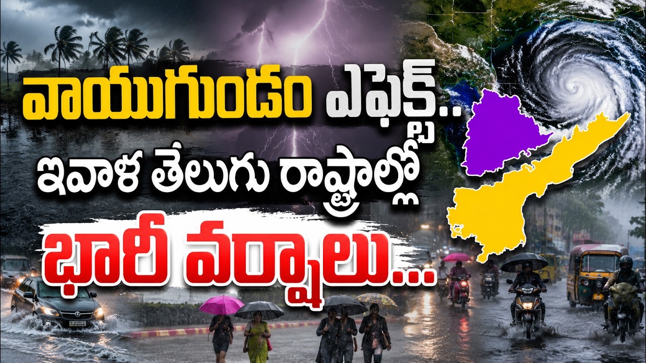 🔴LIVE: వాయుగుండం ఎఫెక్ట్.. తెలంగాణలో భారీ వర్షాలు: Telangana Weather Alert | Hyderabad Rains LIVE