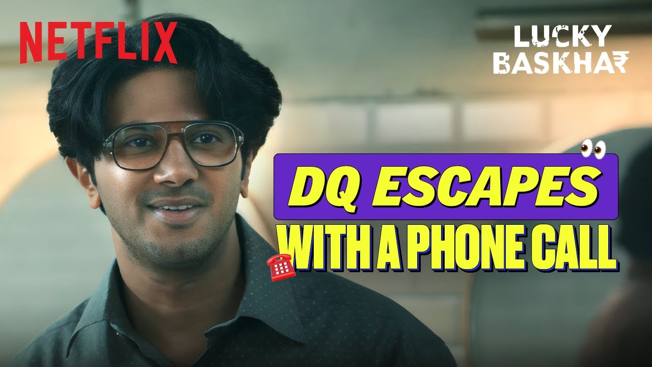 Dulquer SMARTLY Distracts His Boss With A Phonecall! 🤯 | Lucky Baskhar | Netflix India