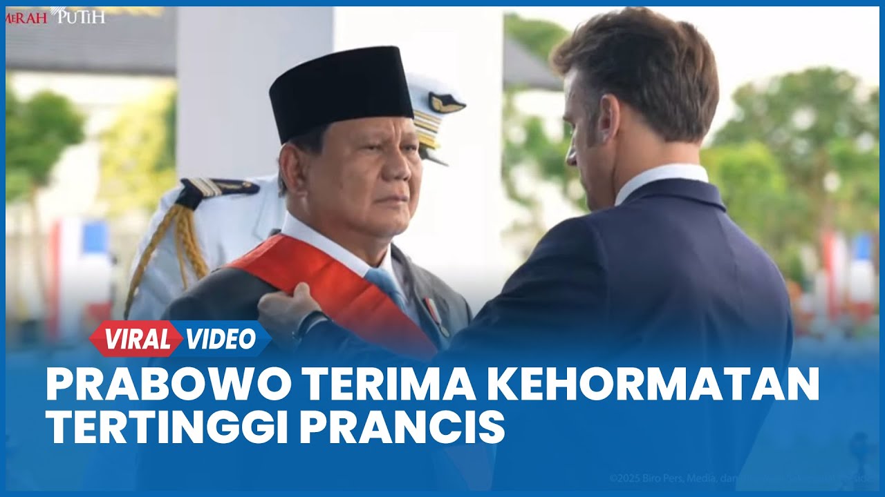 Prabowo Terima Kehormatan Tertinggi Prancis, Diberikan Langsung oleh Macron di Akmil Magelang