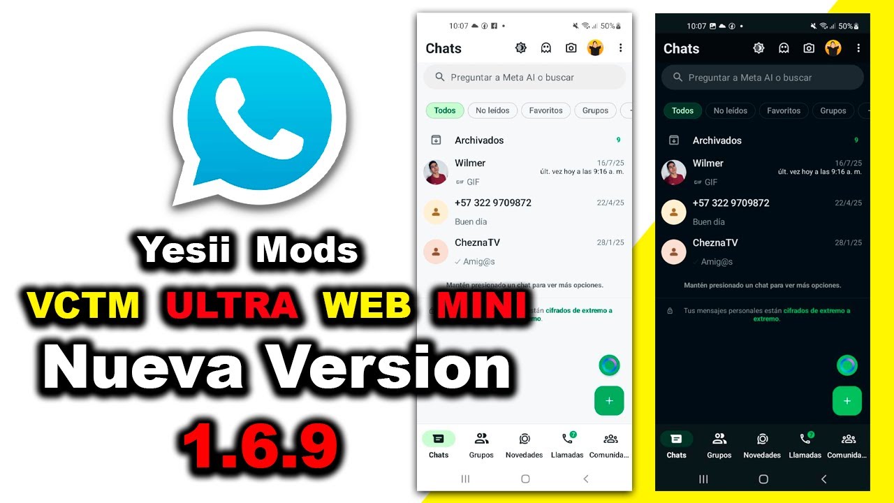 WhatsApp Plus VCTM V1.6.9 de YesiiMods ¡Sin Activador y sin Errores!
