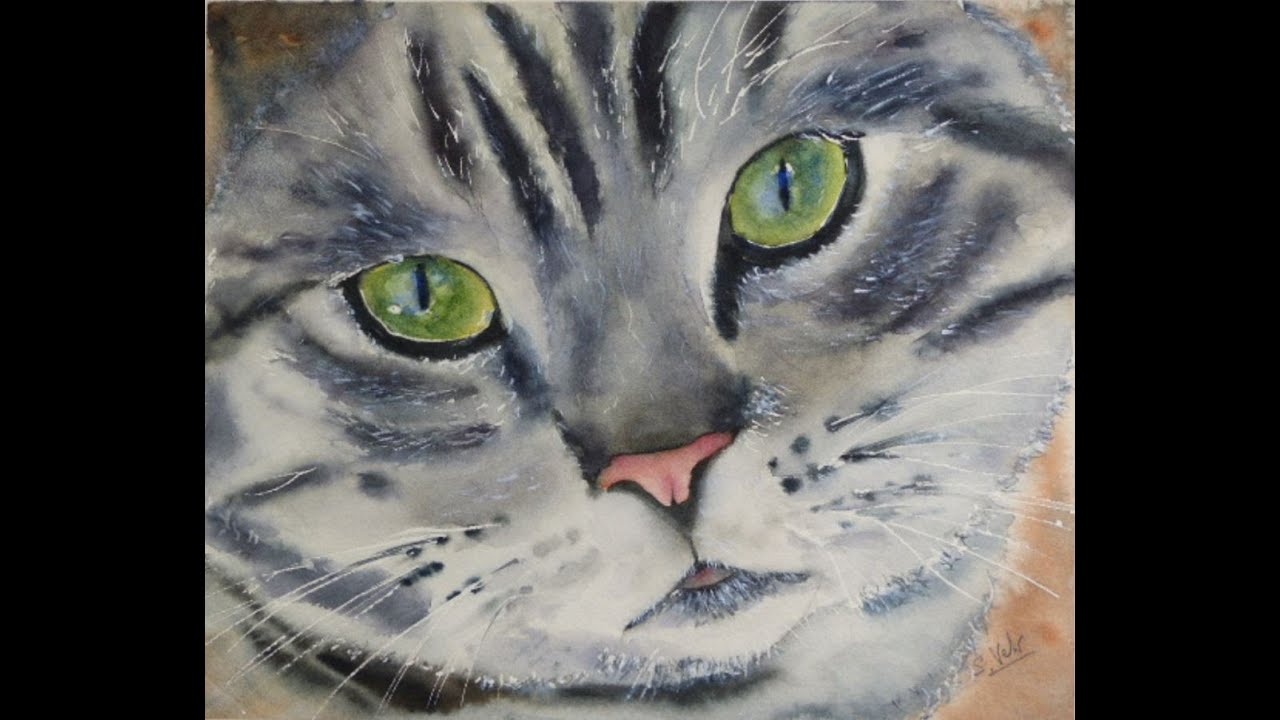 Aquarelle : Petit chat