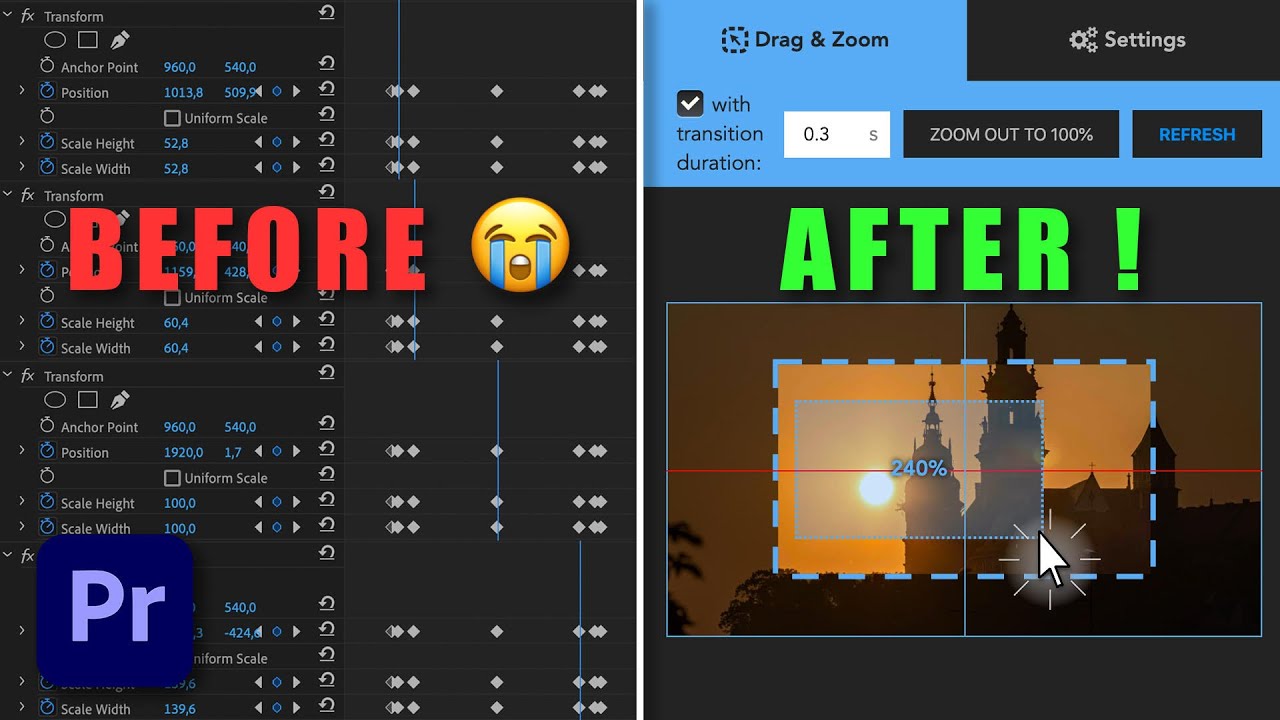 Учебное пособие по Drag Zoom Pro для Adobe Premiere Pro