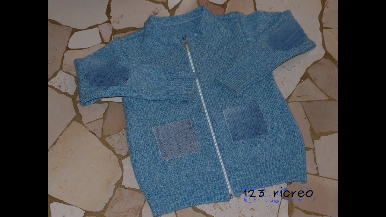 Cardigan Jeans e Lana -  riciclo
