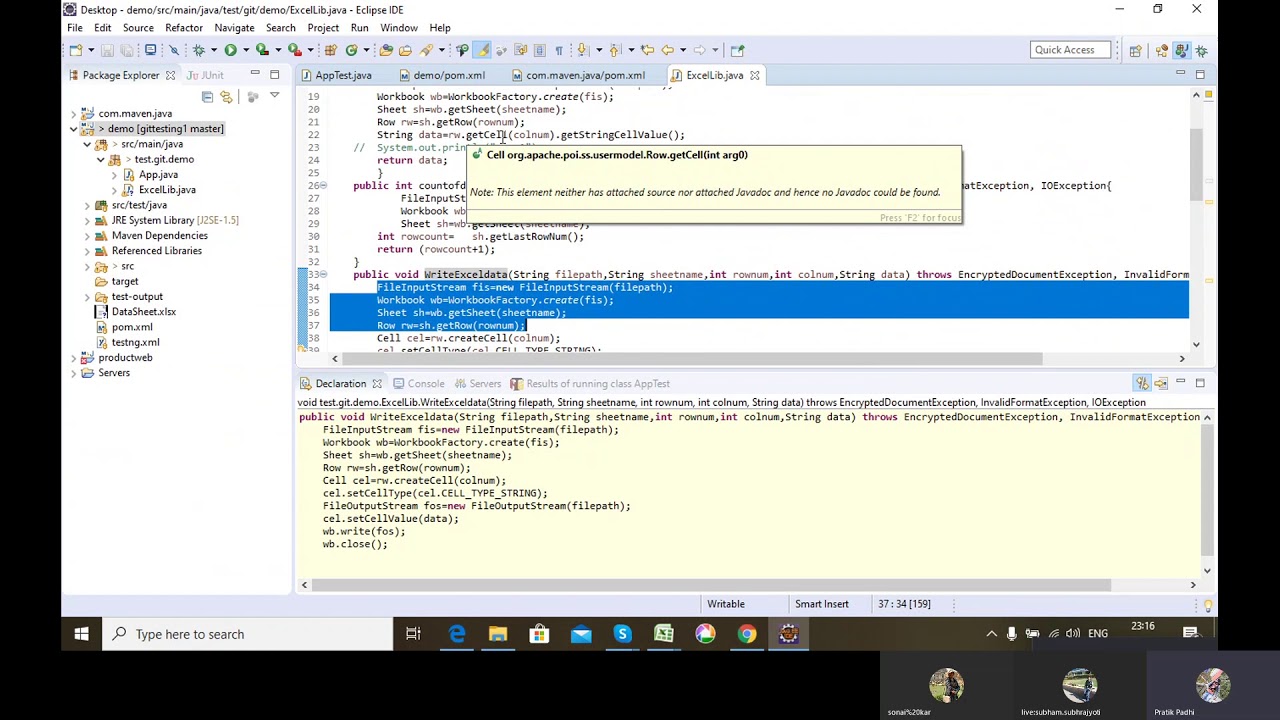 Selenium Tutorial 17: Read/Write Excel(xls/xlsx) file using Apache POI jars