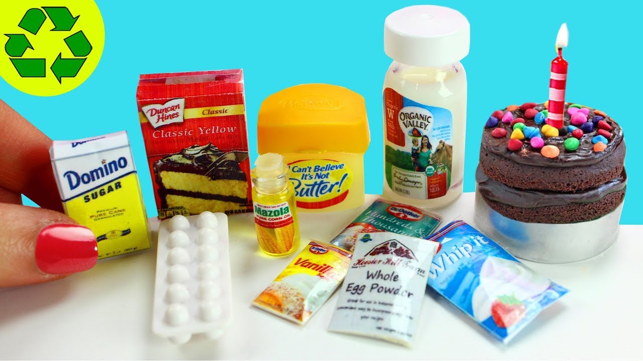 Mini Torta, Bizcocho, Pastel en Miniatura 100% Real Comestible -10 manualidades fáciles para muñecas