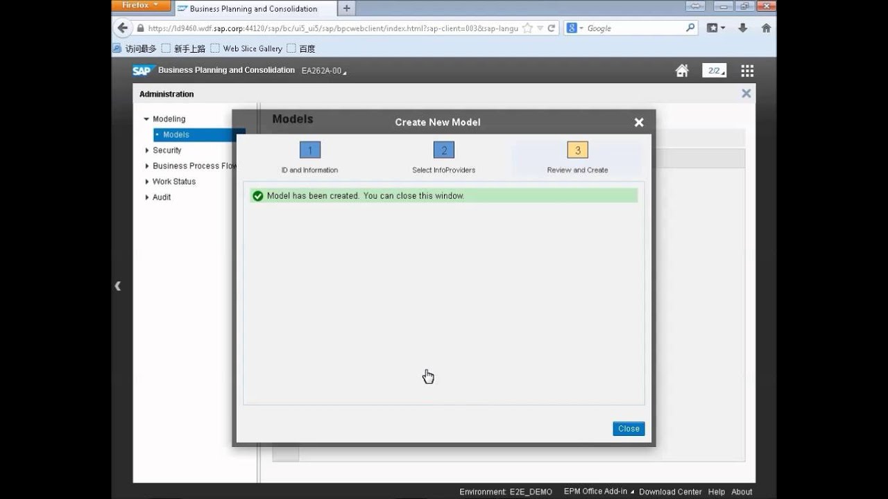 SAP BPC 10.1 'unified' live demo: Chapter 03 - BPC model