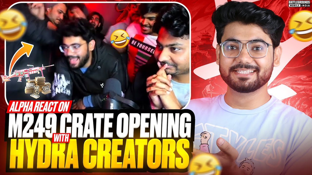 ALPHA REACTS ON 60,000 UC MAX M249 SKIN ft. WHOLE HYDRA CLAN!😂