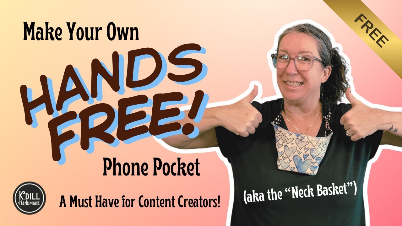 Make Your Own Hands-Free Phone Pocket (aka Neck Basket) FREE Tutorial!