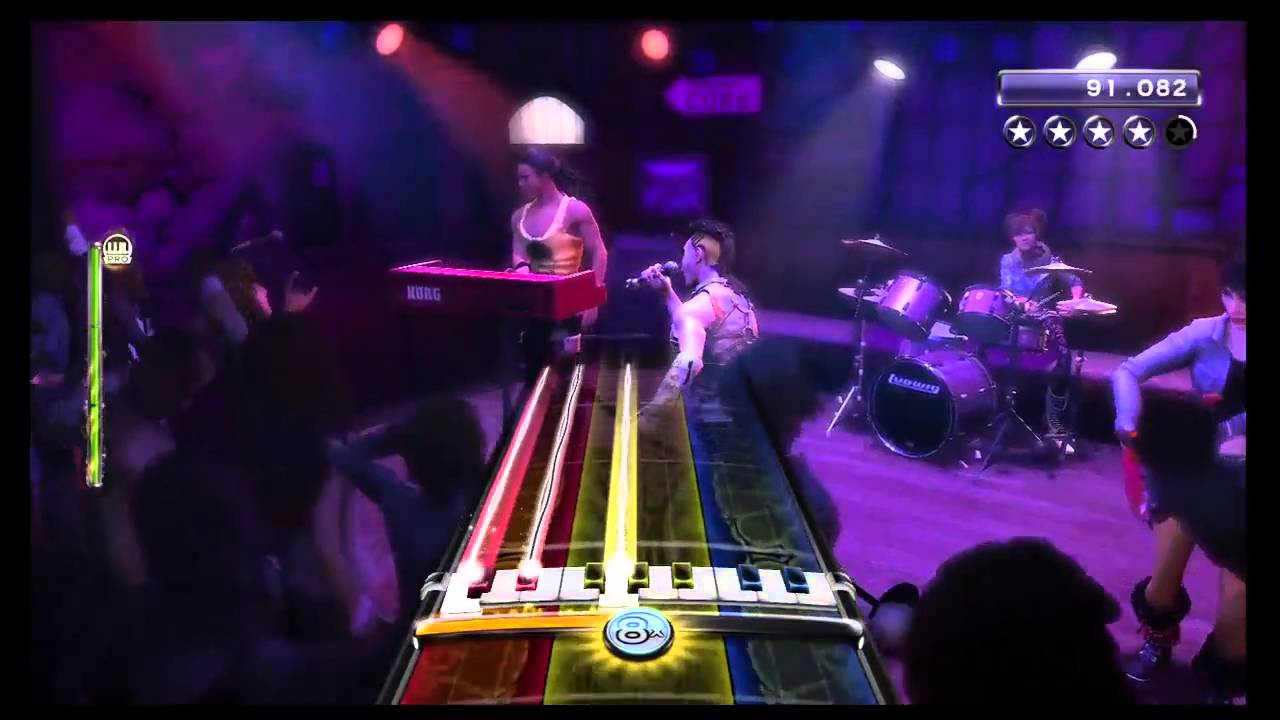 Rock Band 3 - 'It's My Life' by Bon Jovi (keyboard pro expert; gold stars)