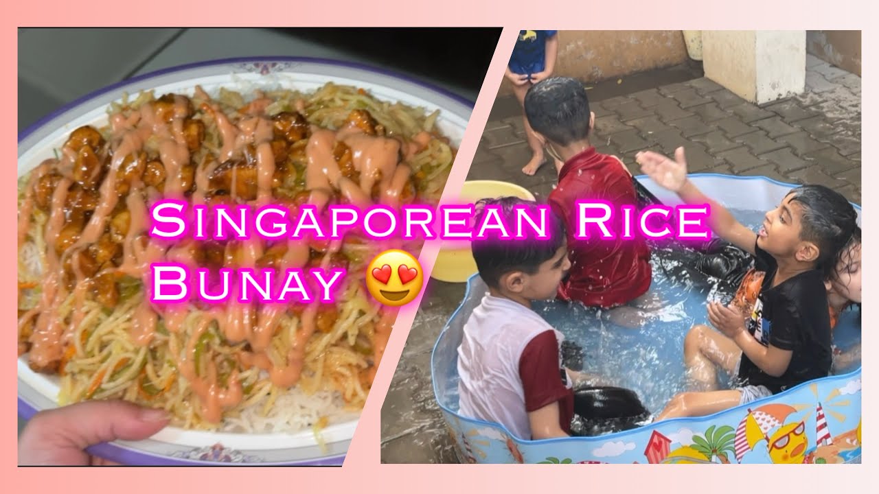 Singaporean Rice 😋| bacha party ki pool party ❤️