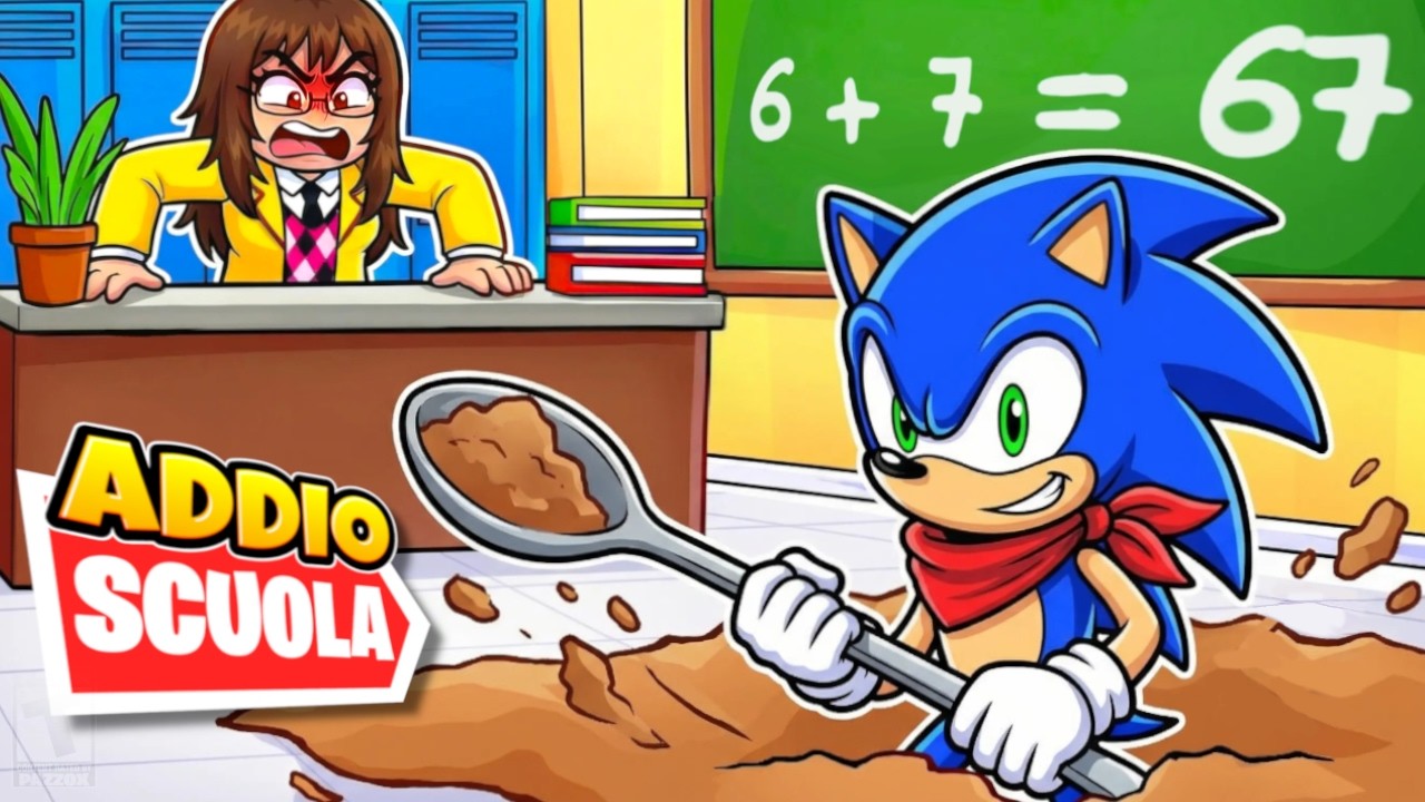 SCAVO UN BUCO PER SCAPPARE DA SCUOLA SU ROBLOX?! 😱