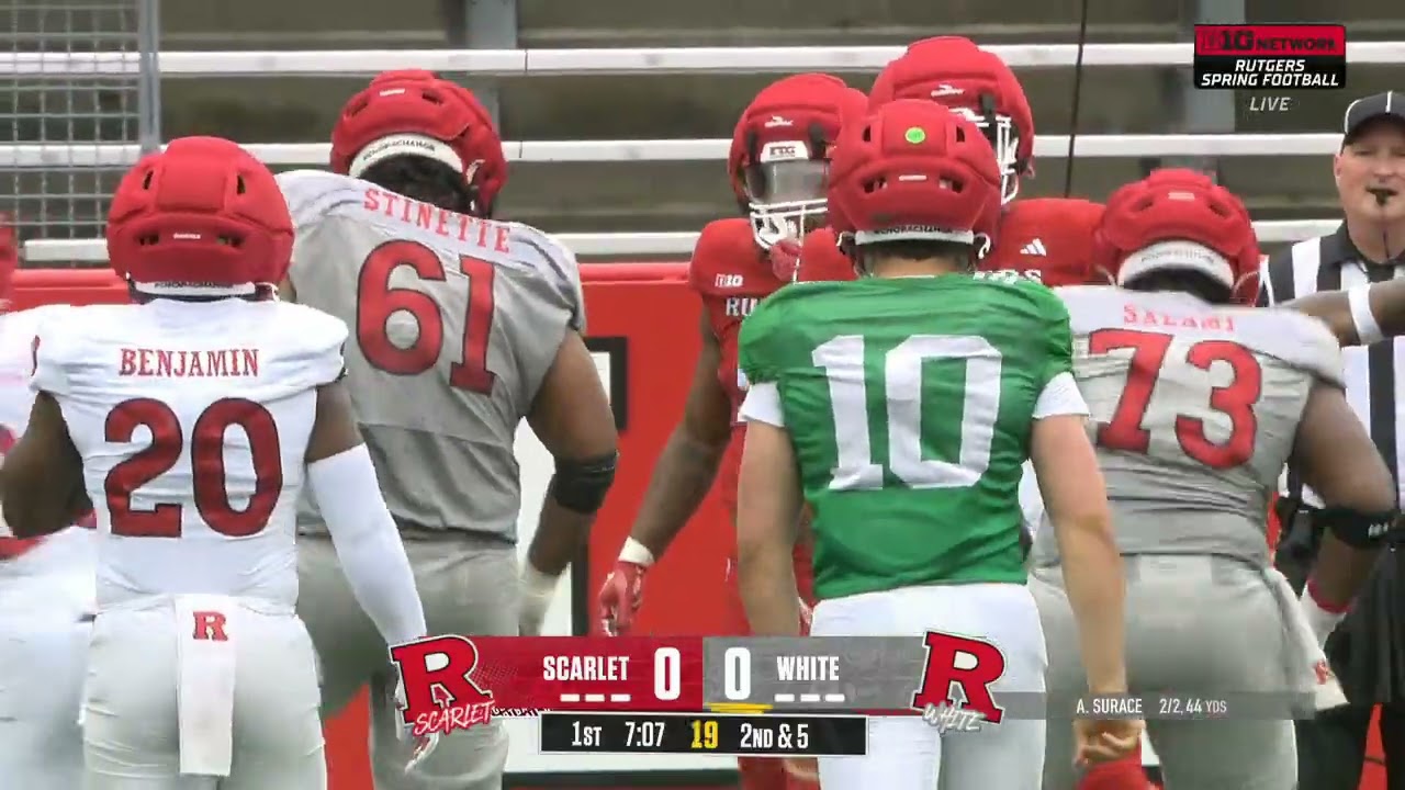 Rutgers  Scarlet & White Full Game Spring Game on April 26,2025 Spring Game today