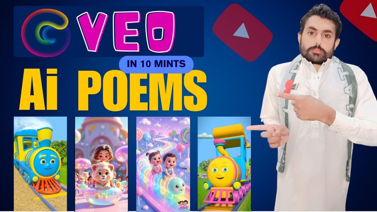 Ai Se Rhymes Video Kaise Banaye | How to Make Rhymes + Poem Video Using VEO Ai  W Guide
