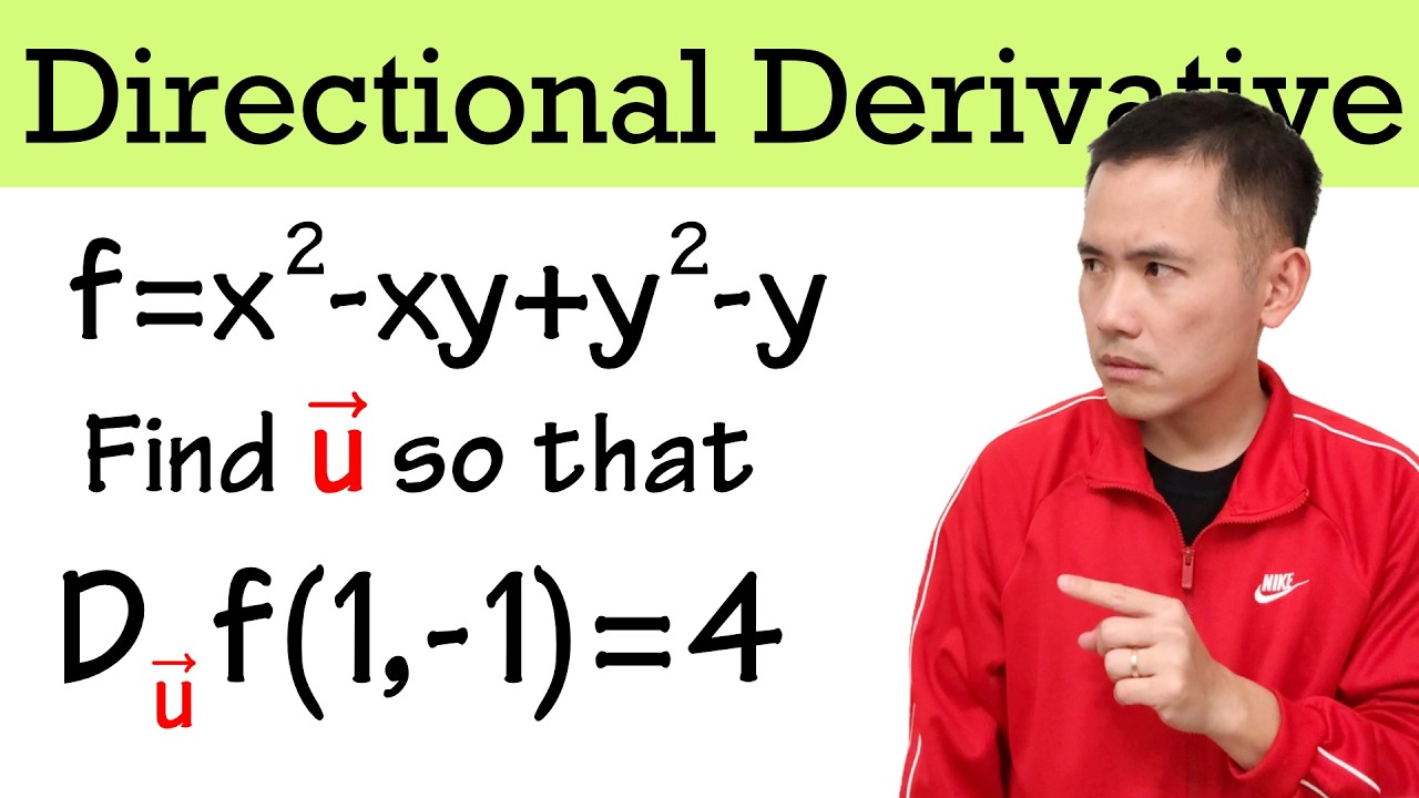 Directional derivative problem, but you have to find the unit vector