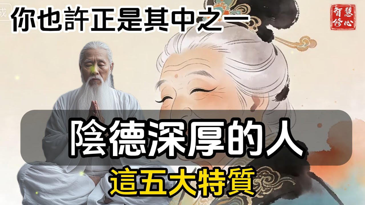 陰德深厚的人具備這五大特質！你也許正是其中之一！#智慧修心#修行 #中醫養生 #冥想 #打坐 #道家養生 #禪修
