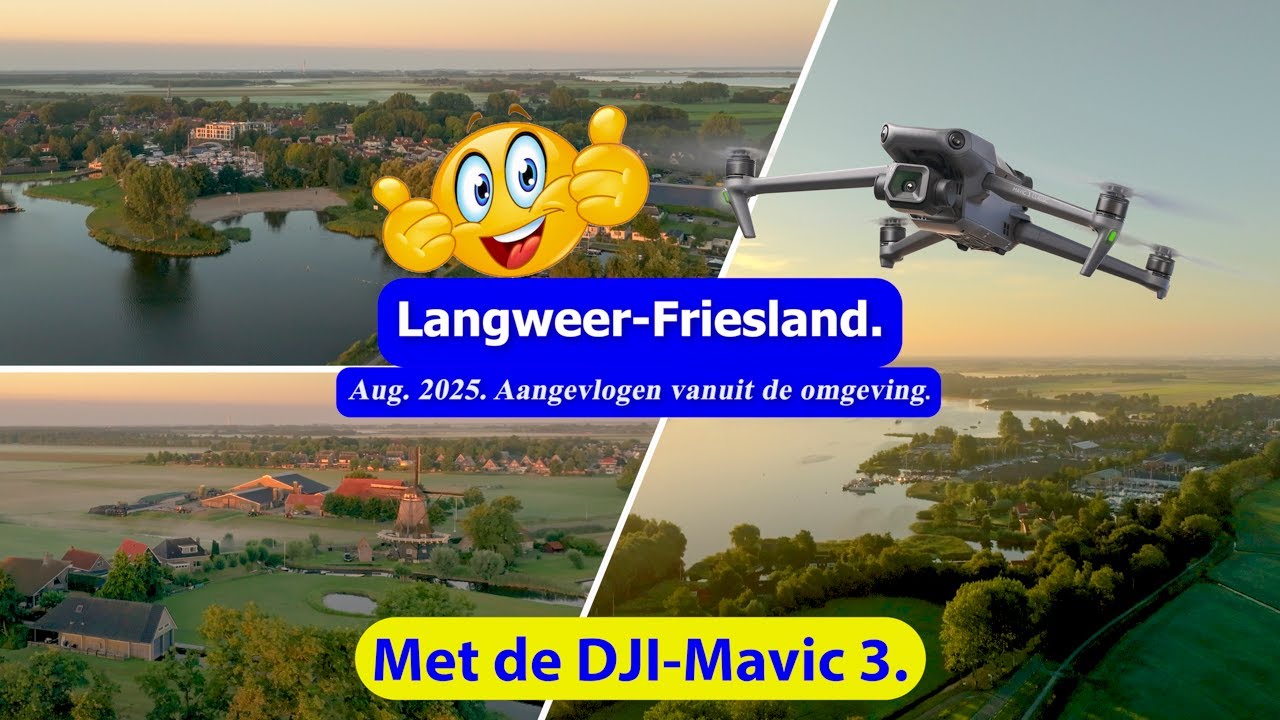 4K DRONESHOTS | VANUIT DE OMGEVING OM LANGWEER | HET LIGT IN DE PROVINCIE FRIESLAND  | 11- 08 - 2025