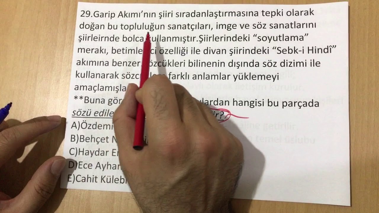 AYT EDEBİYAT DENEMESİ SORU ÇÖZÜMÜ-3.BÖLÜM