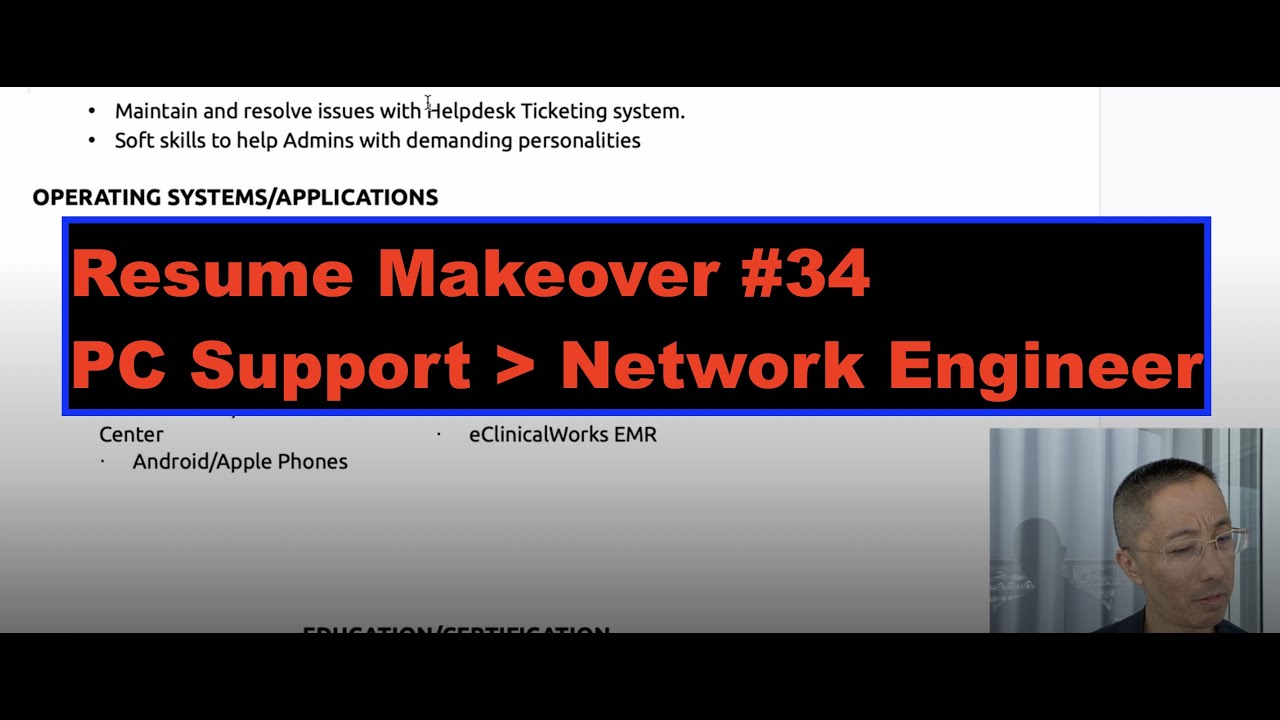 IT Resume Makeover #34 - Janitor to Network Engineer