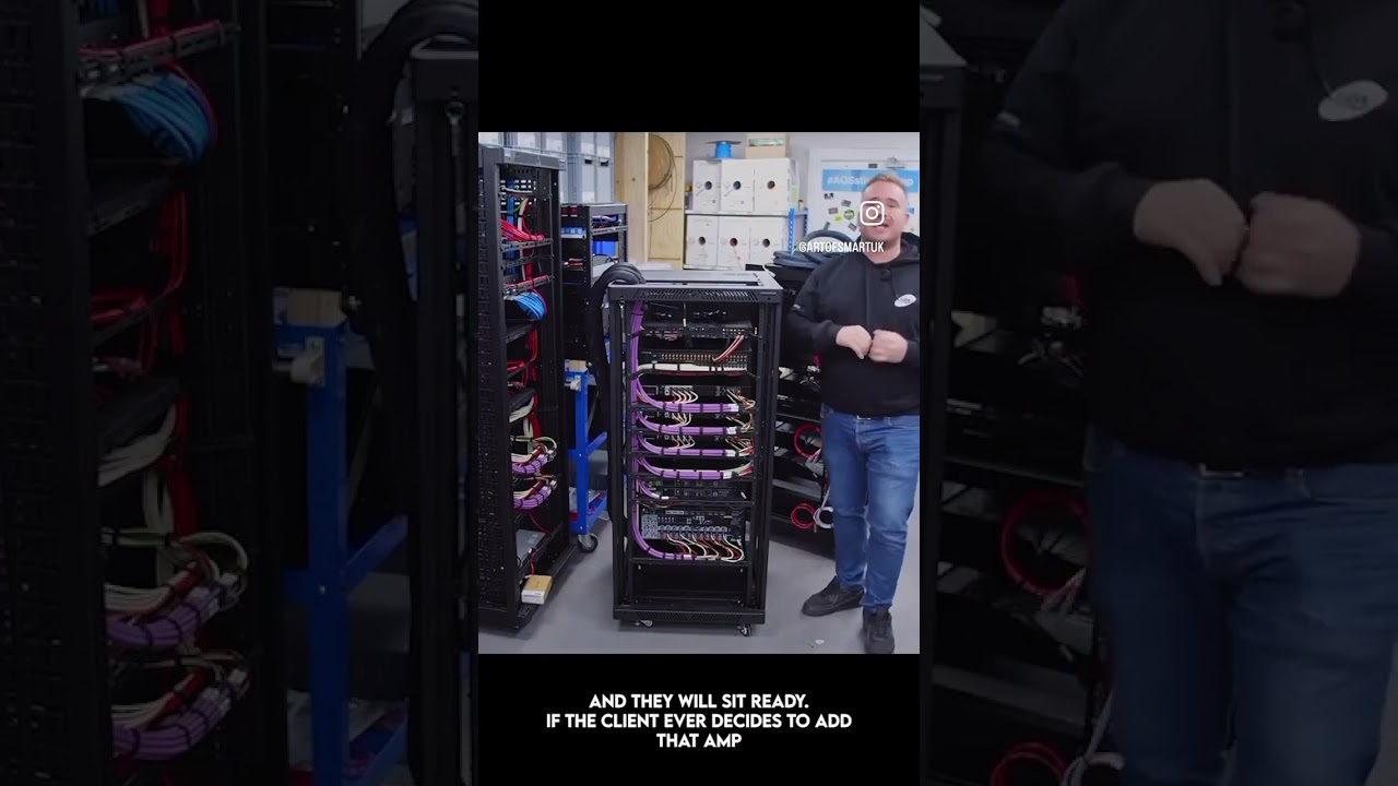 Prewiring an AV Rack for future expansion #control4 #smarthome #homeautomation #shorts