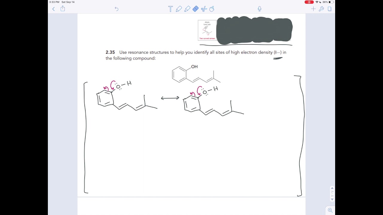 Exercise 2.35 - Finding slight Negative Charges using Resonance