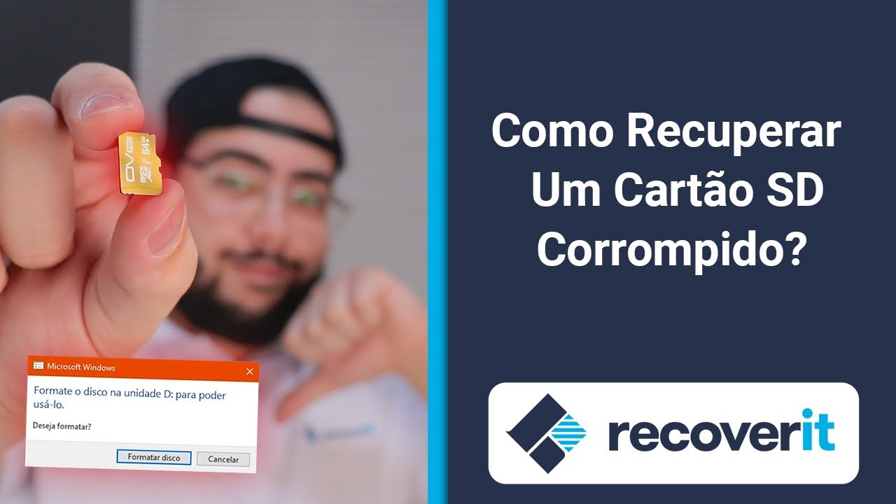 Como CORRIGIR e RECUPERAR um Cartão SD Corrompido e Danificado | Wondershare Recoverit