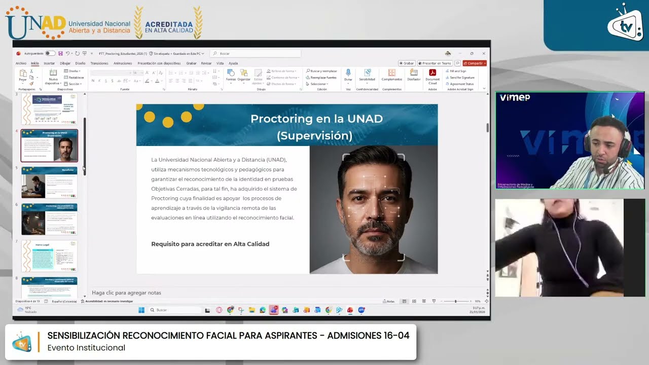Sensibilizaci&oacute;n Reconocimiento Facial para Aspirantes - Admisiones 16-04