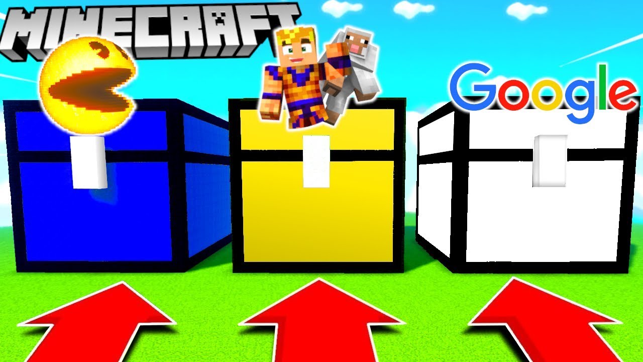 NIE WYBIERZ ZŁEJ SKRZYNI (PACMAN, MATRUNER, GOOGLE) MINECRAFT LUCY
