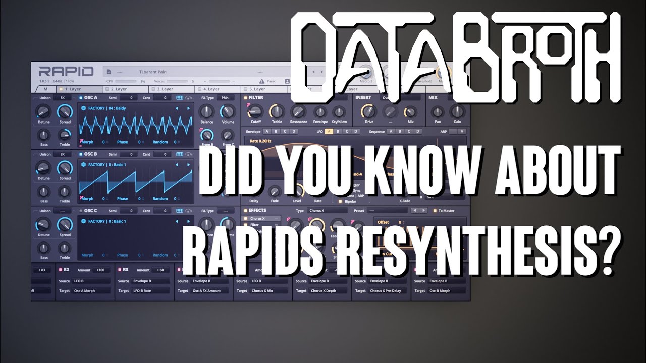 Exploring Rapid's resynthesis