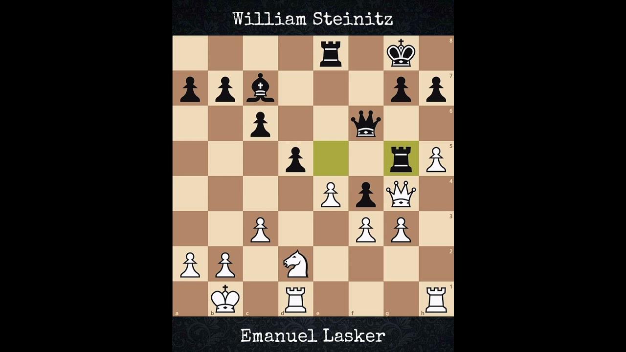Emanuel Lasker vs William Steinitz | World Championship Match • Game 1 (1894)