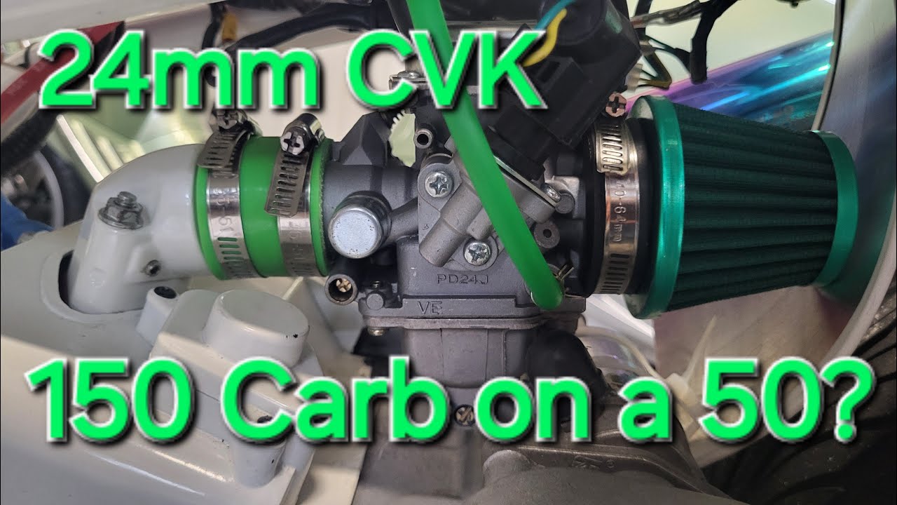 GY6 150cc Carburetor on a 139QMB 50cc with a BBK.  The 24mm CVK Mod