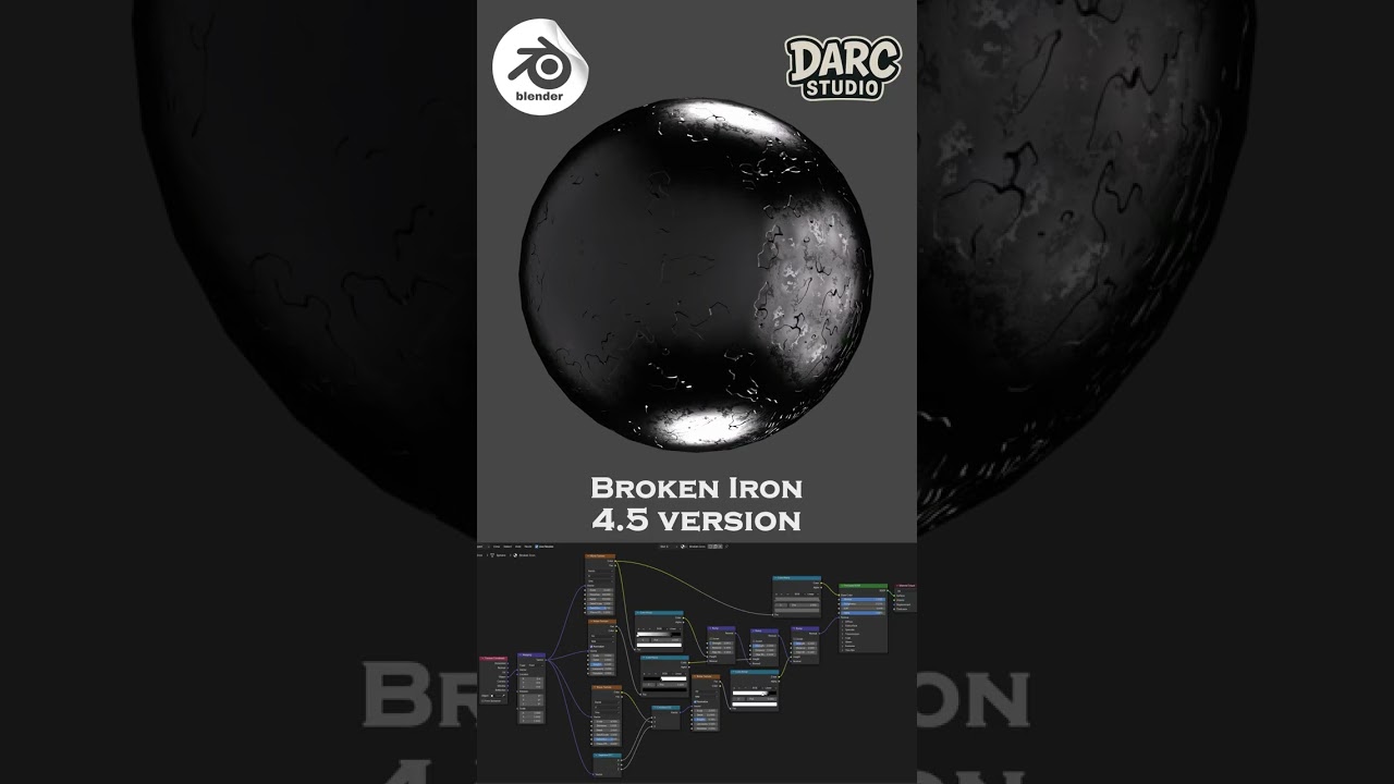 Broken Iron procedural material blender