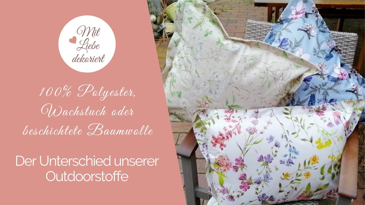 Der Unterschied unserer Outdoorstoffe: 100% Polyester, Beschichtete Baumwolle und Wachstuch