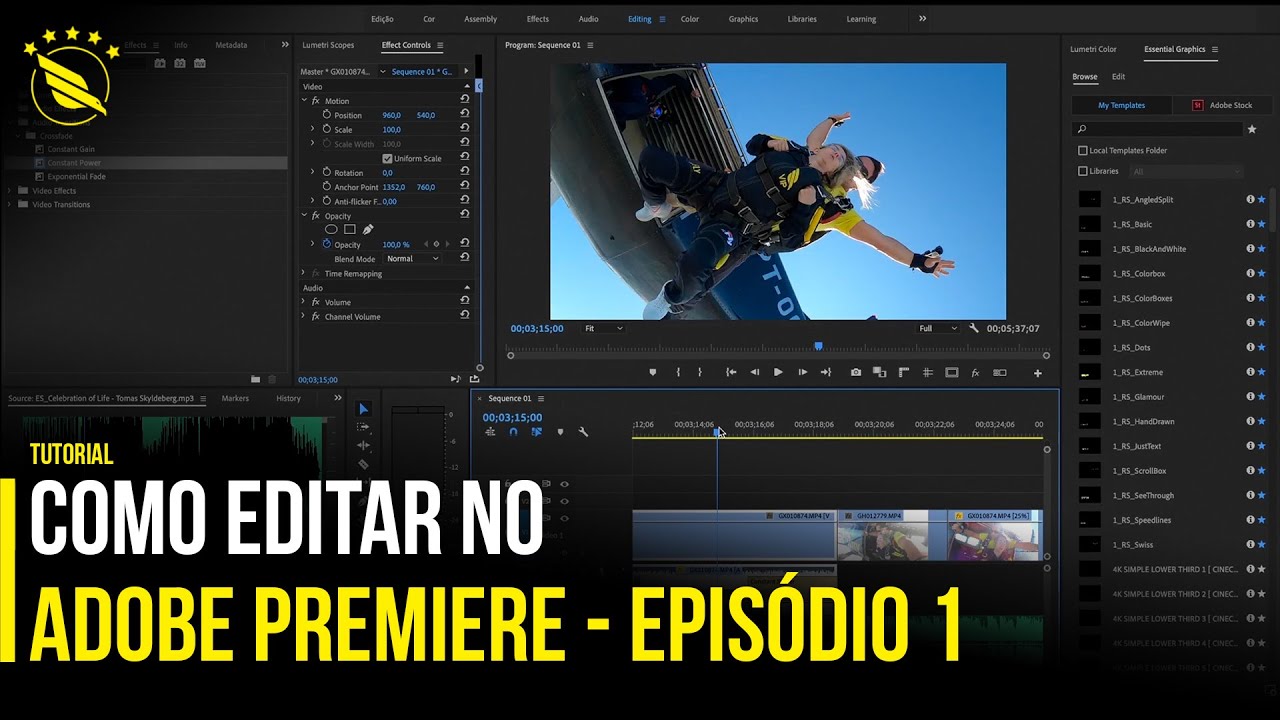 [ADOBE PREMIERE] Como editar seus v&iacute;deos no Premiere? [TUTORIAL B&Aacute;SICO EP.01]