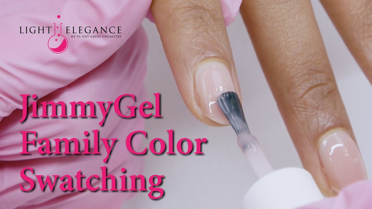 COLOR SWATCHING OF THE JIMMYGEL FAMILY | REVOLUTIONARY SOAK-OFF BUILDING GEL IN A BOTTLE