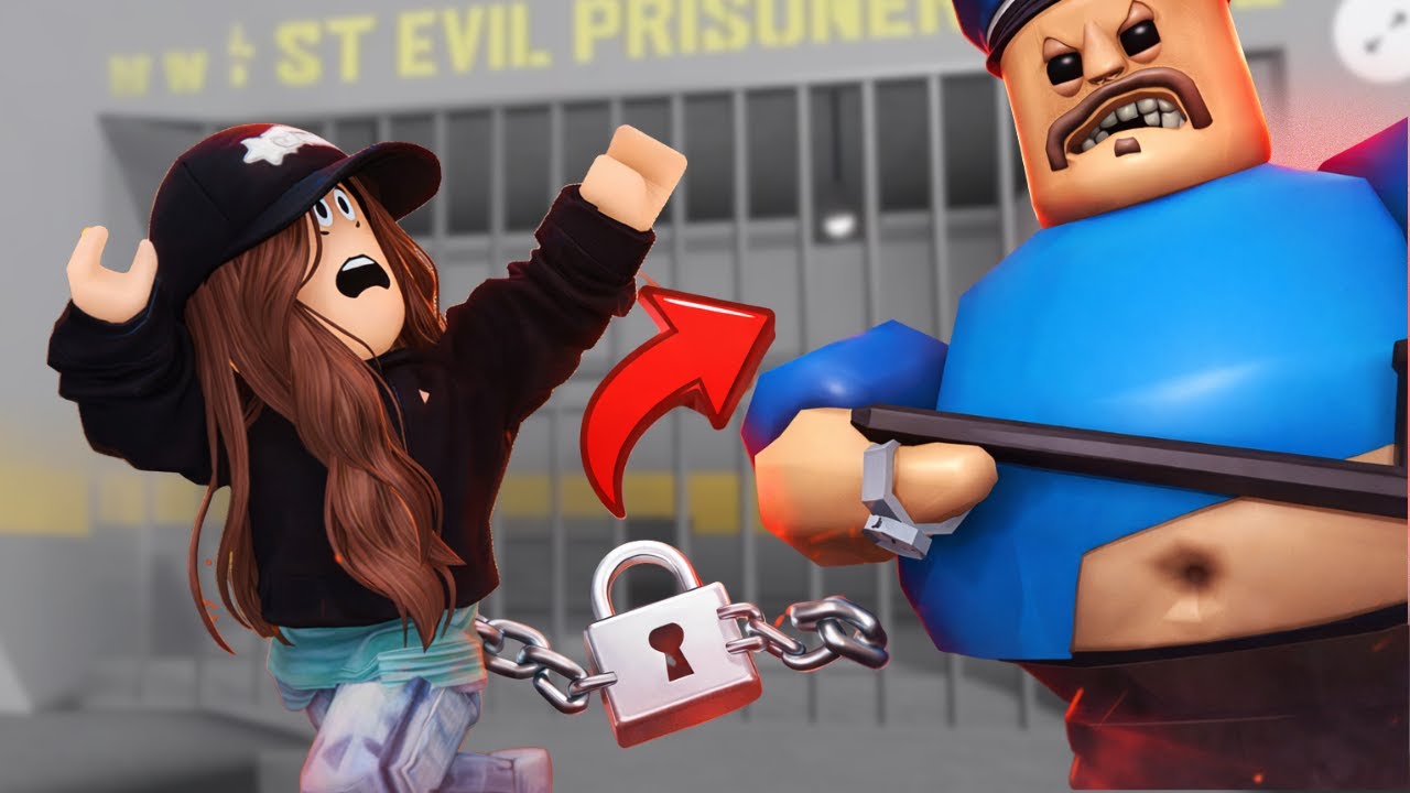 Barry me pourchasse dans sa prison… (Roblox)