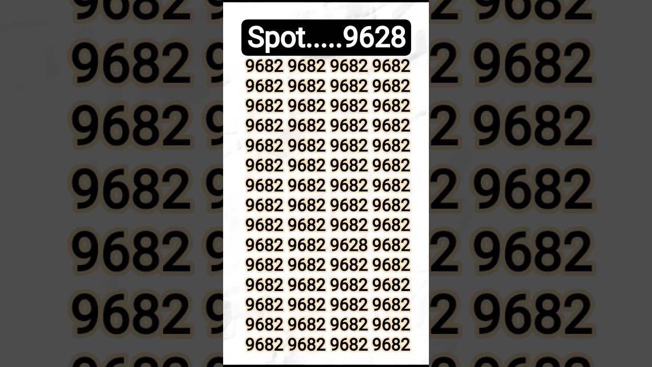Can' You Identif the best Number of 9628 #brainchallenge #iqtes #challengetime
