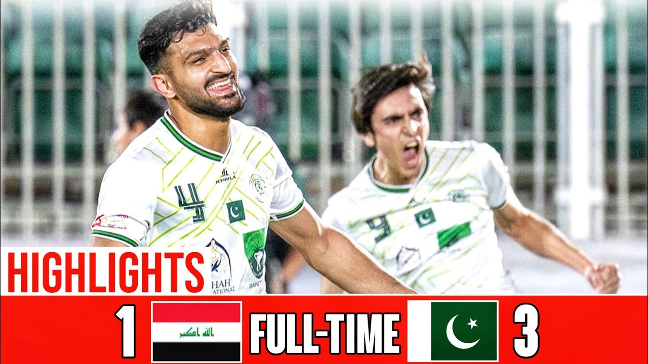 PAKISTAN VS IRAQ FOOTBALL MATCH | HIGHLIGHTS | PAKISTAN 3️⃣ - 1️⃣ IRAQ #highlights