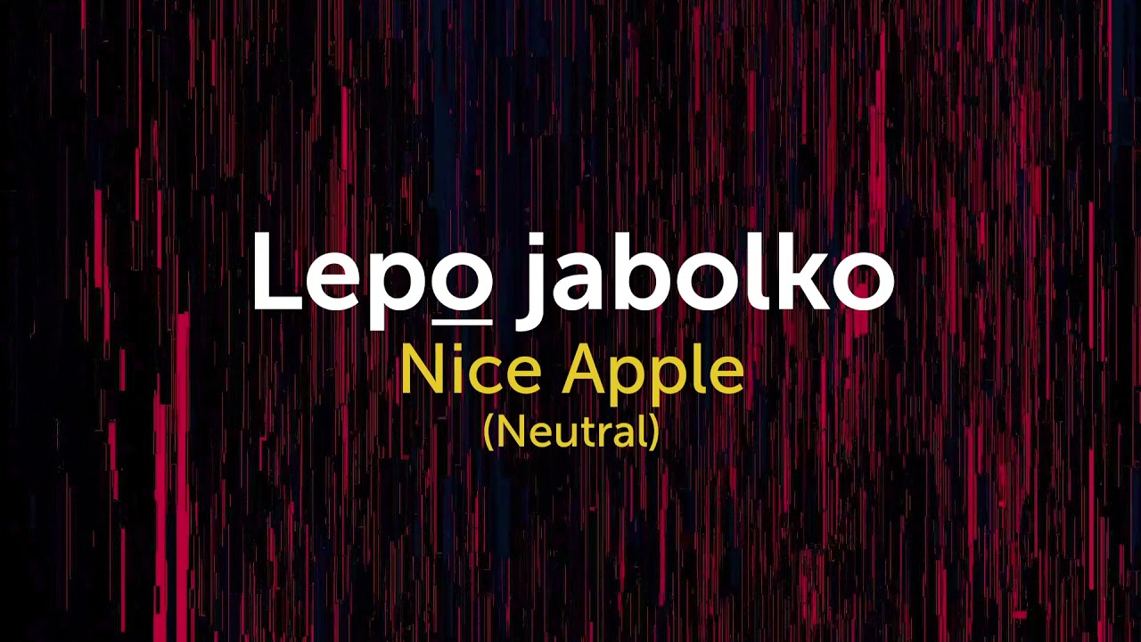 SLOVENIAN LANGUAGE VIDEO