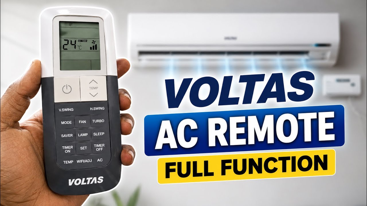 Voltas Ac Remote Full Functions | Voltas Ac Remote Setting | Voltas Ac Remote Contro |