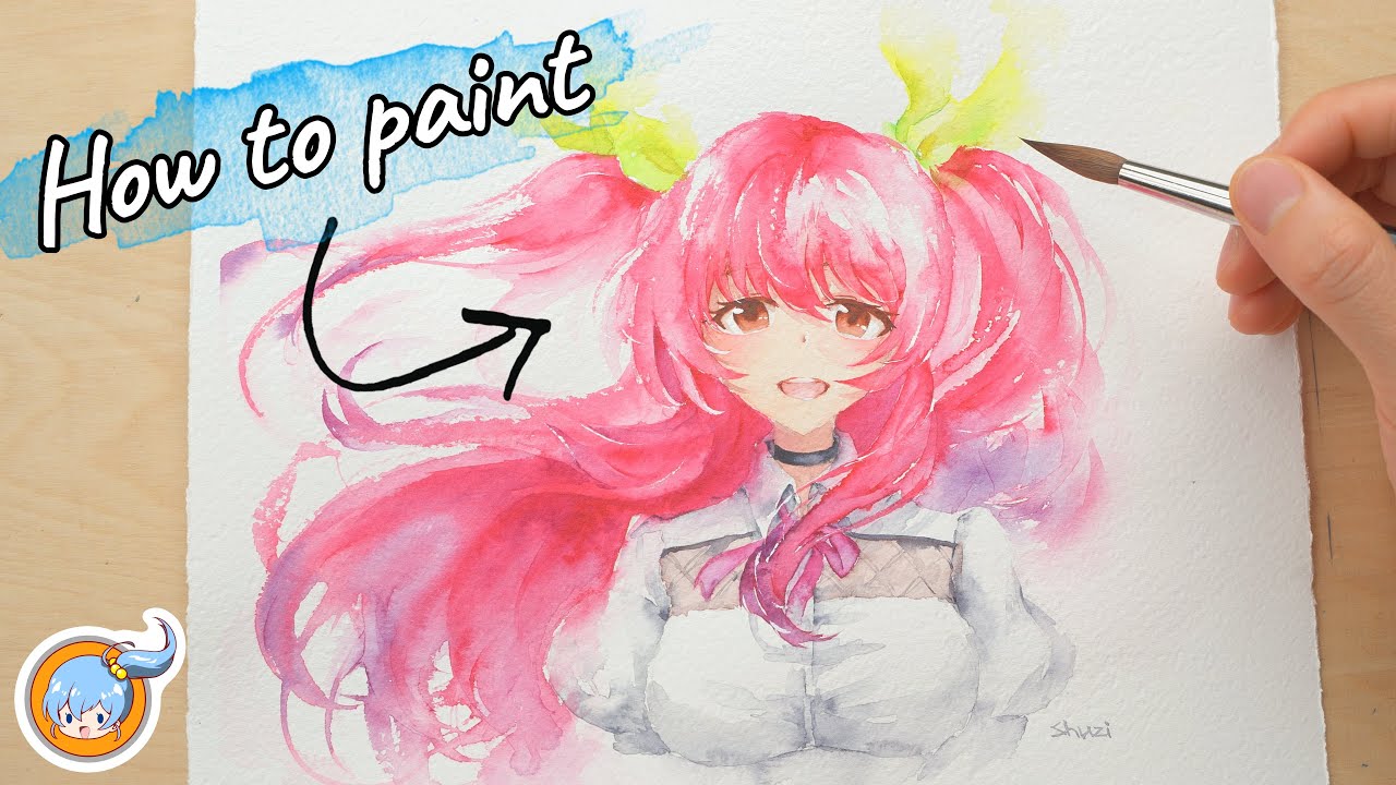Watercolour painting without lineart | Stella Vermillion Portrait