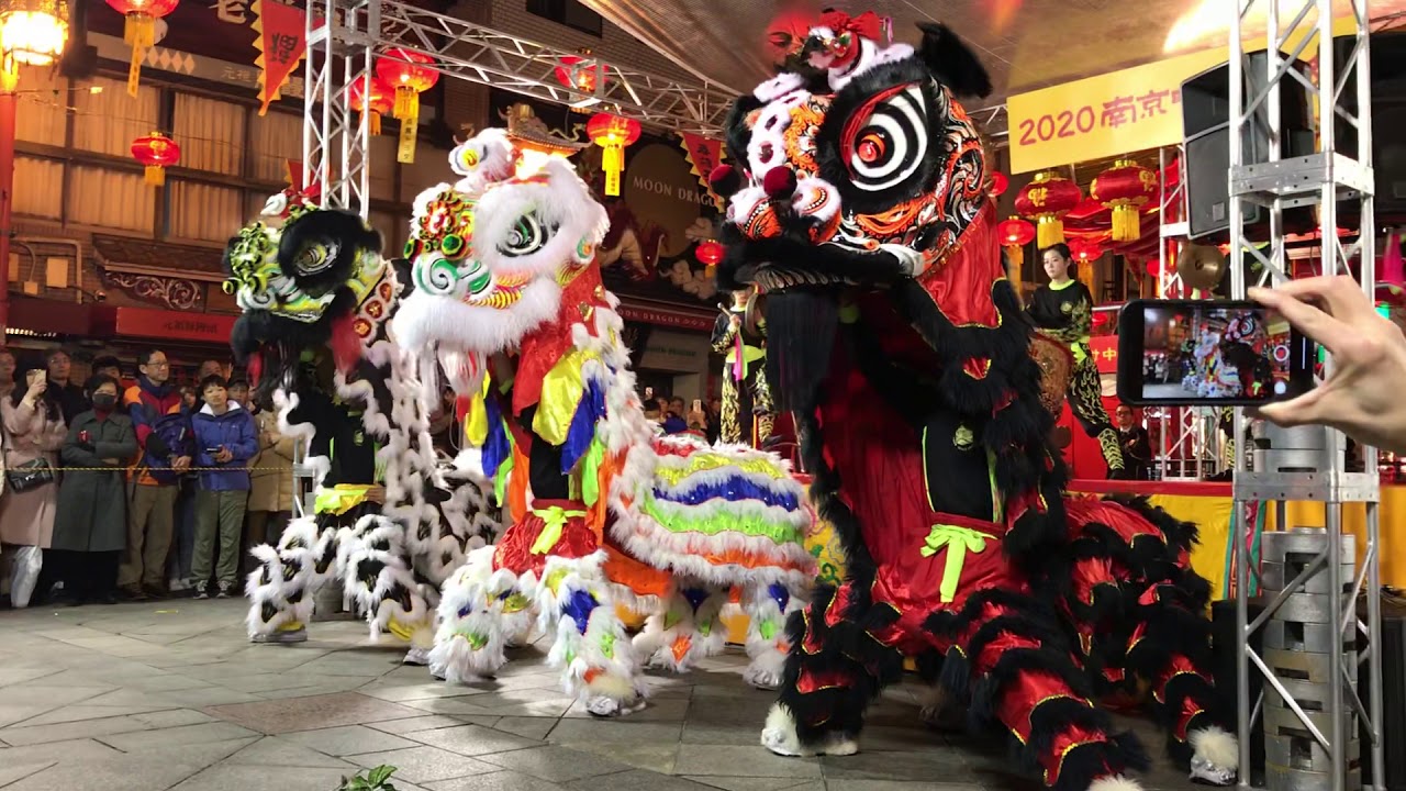 2020年 神戸南京町春節祭 中国獅子舞 日本神戸華僑總會舞獅隊 春節表演 桃園結義