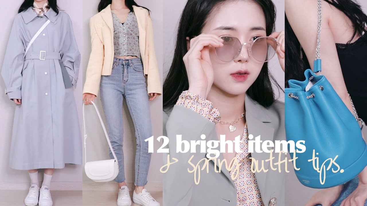 (eng cc) 봄맞이 구매한 12가지 화사한 것들 (트렌치코트, 자켓, 셔츠, 가방, 액세서리) 20대 추천 봄 코디 Spring Fashion Haul & Outfit Tips