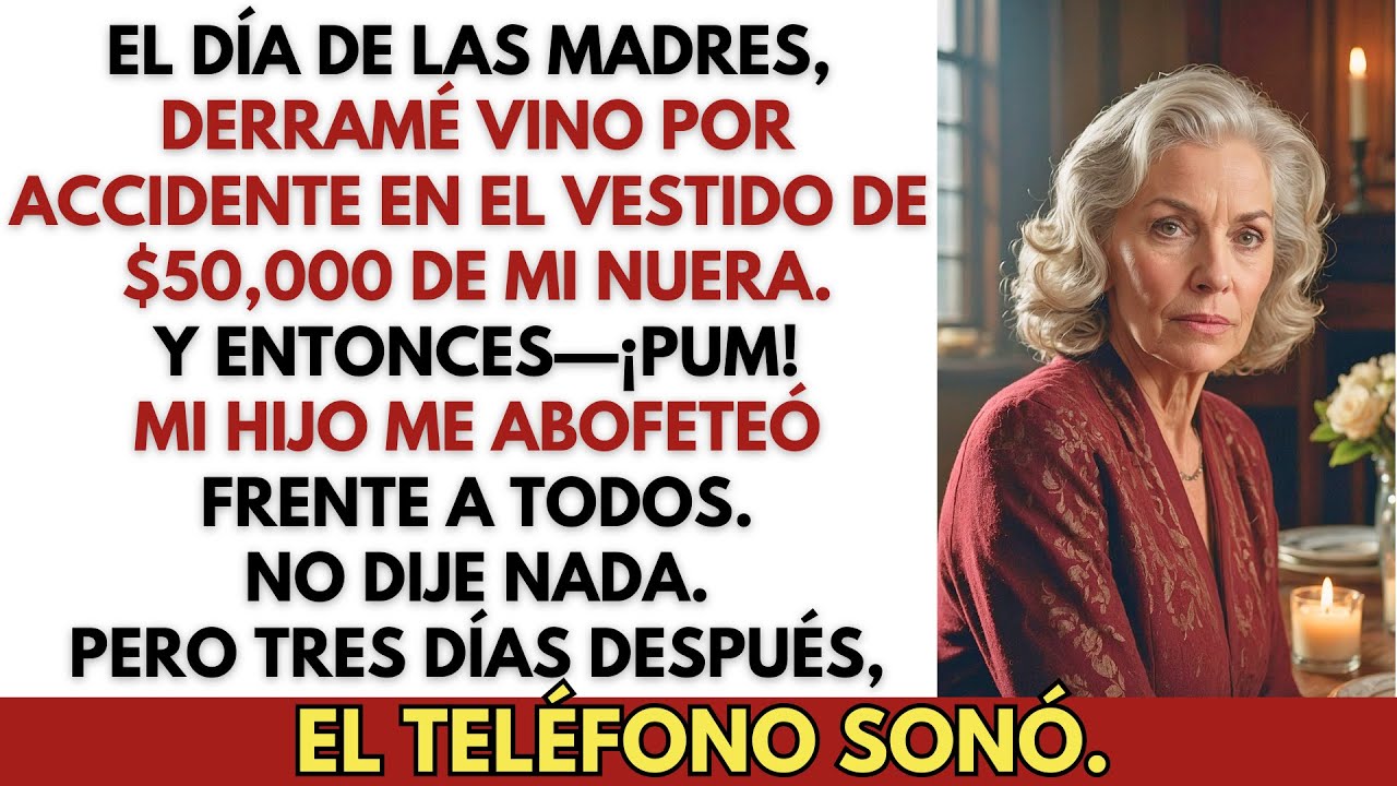 Mi hijo me abofete&oacute; el D&iacute;a de las Madres por manchar el vestido de $50,000 de su esposa.