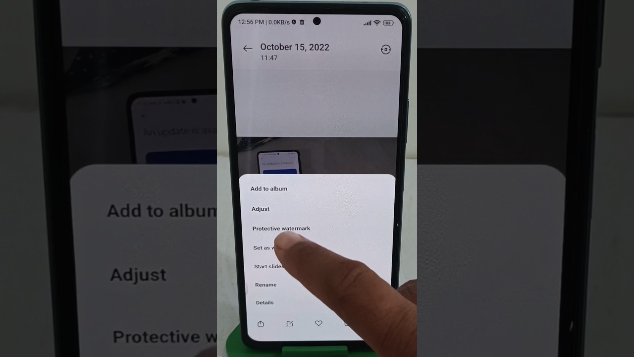 protective watermark setting in redmi | #shorts