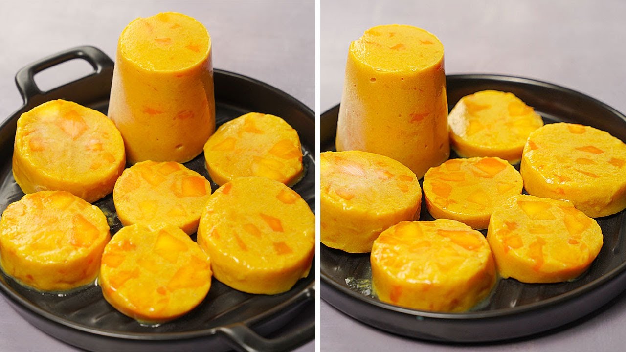 Mango Roll Cut Ice Cream | No Cream No Condensed Milk Mango Ice Cream Recipe | Yummy