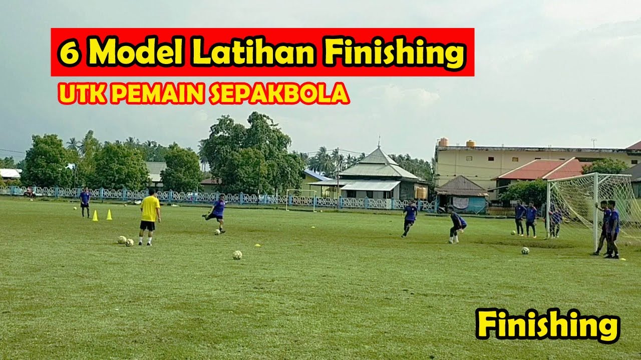 Latihan sepak bola. Finishing utk pemain sepak bola