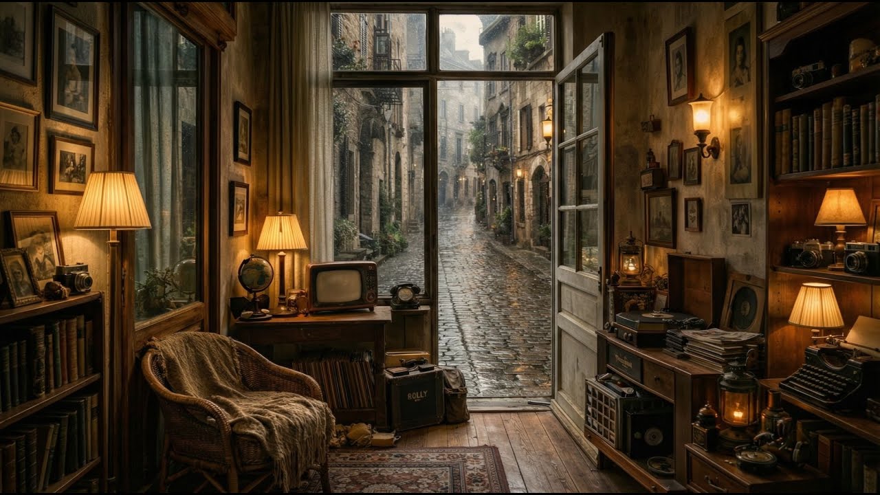Rain Sounds in a Cozy European Vintage House | 10 Hours for Sleep, Study & Relax